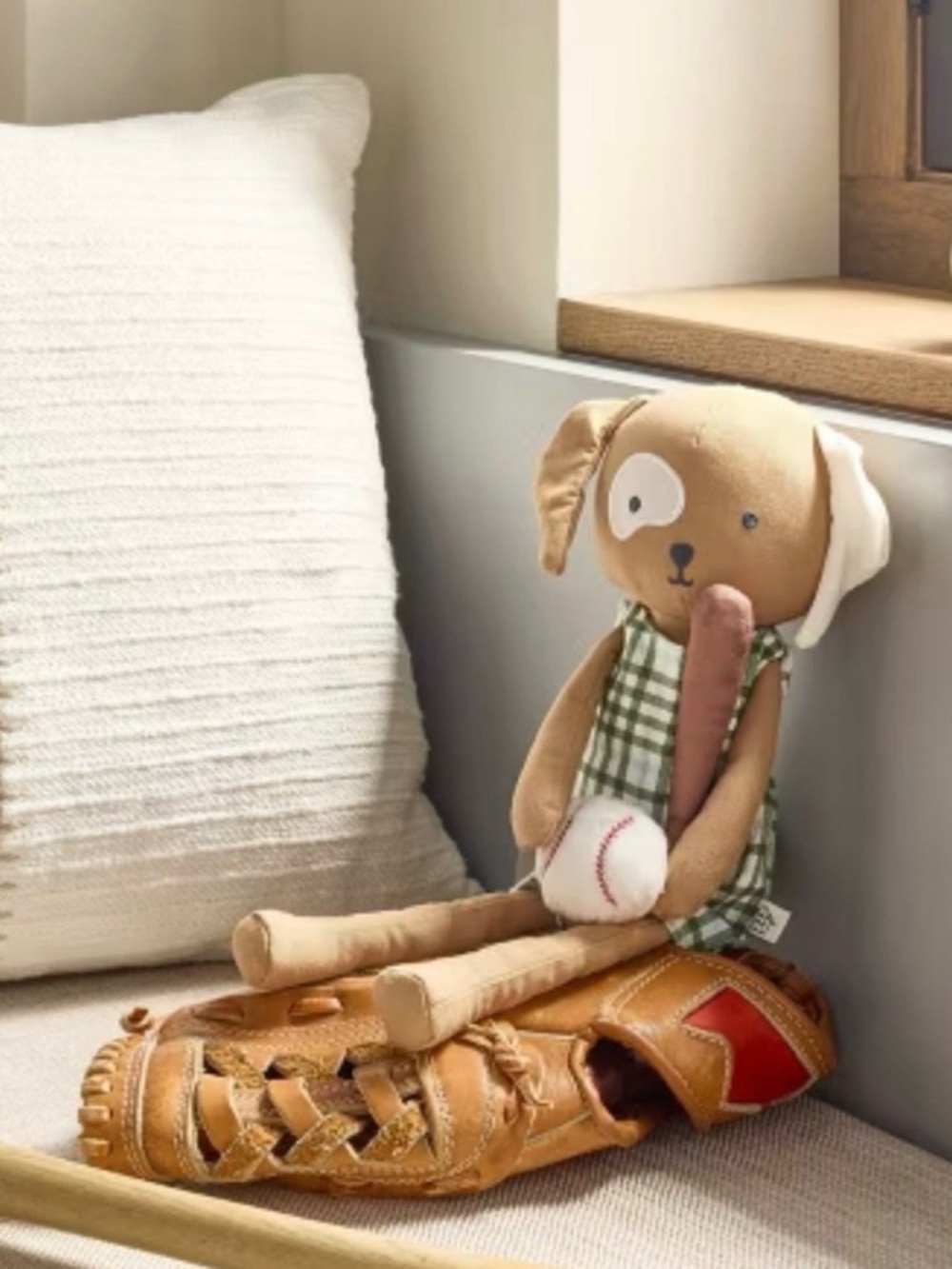 Hearth & Hand with Magnolia plush baseball dog pal plush